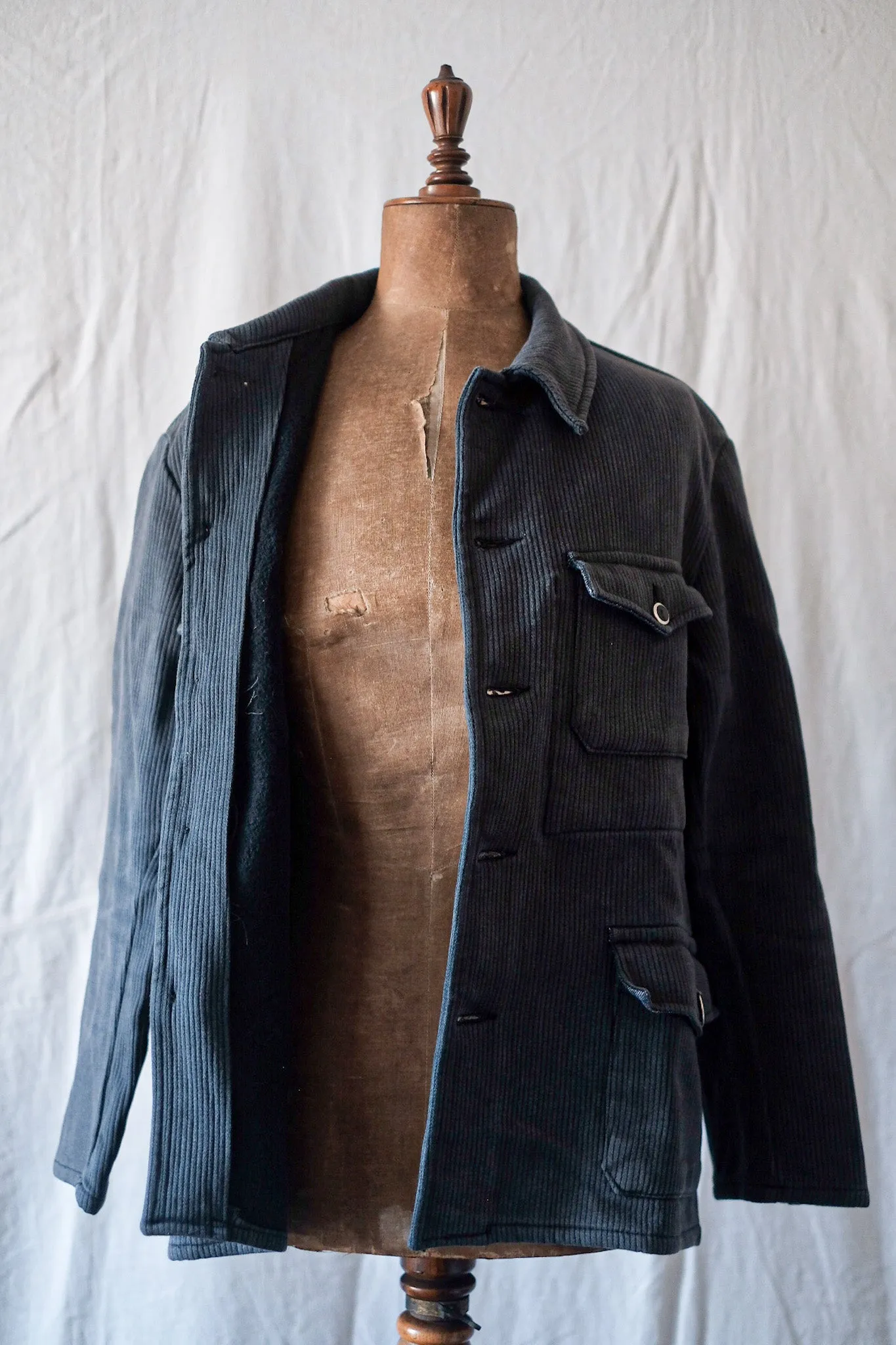 [~ 50's] Veste de chasse au coton gris vintage français
