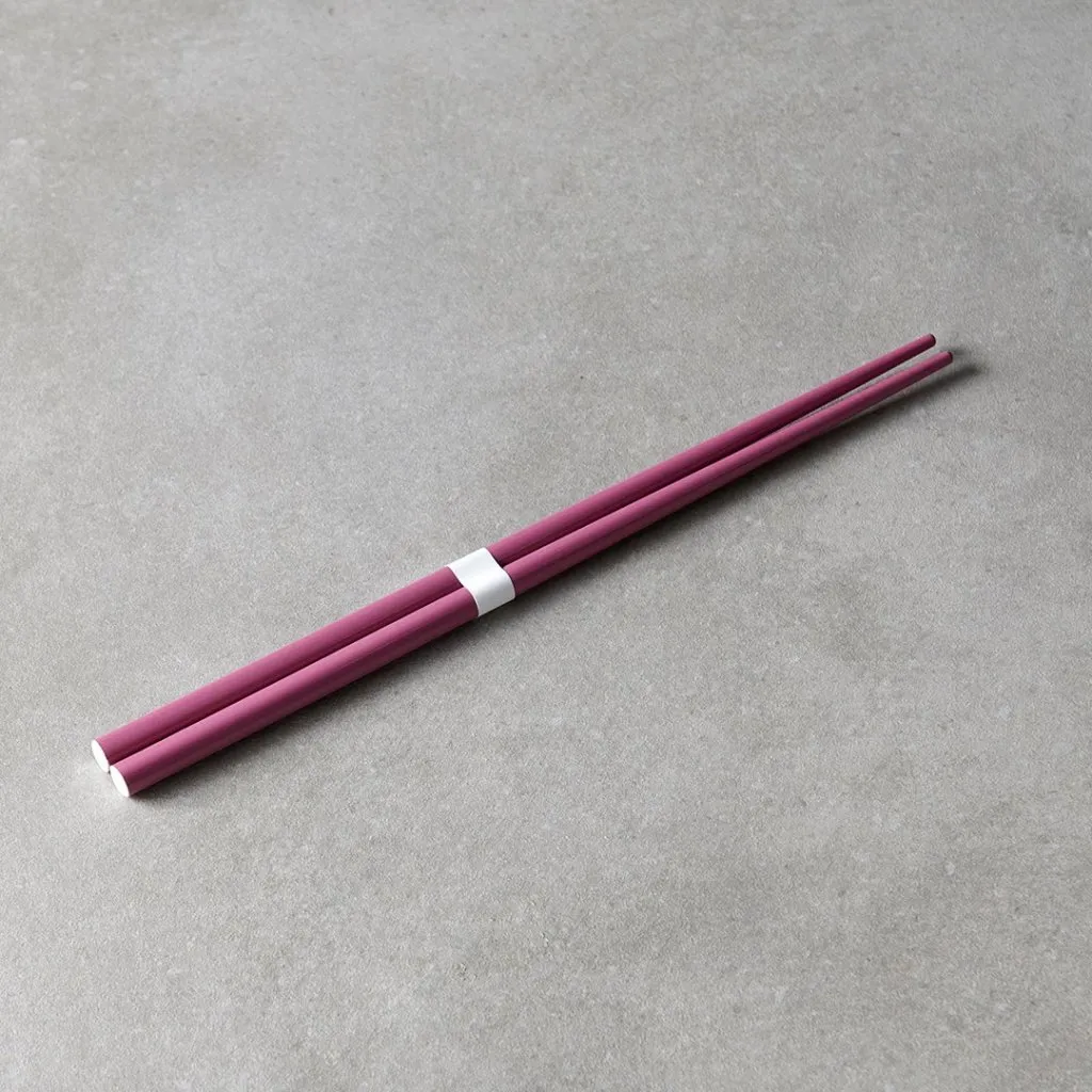 Baguettes 22,5 cm, prune / blanc, bambou, MIJ ✔ 5,49 € ⭕ Kulina