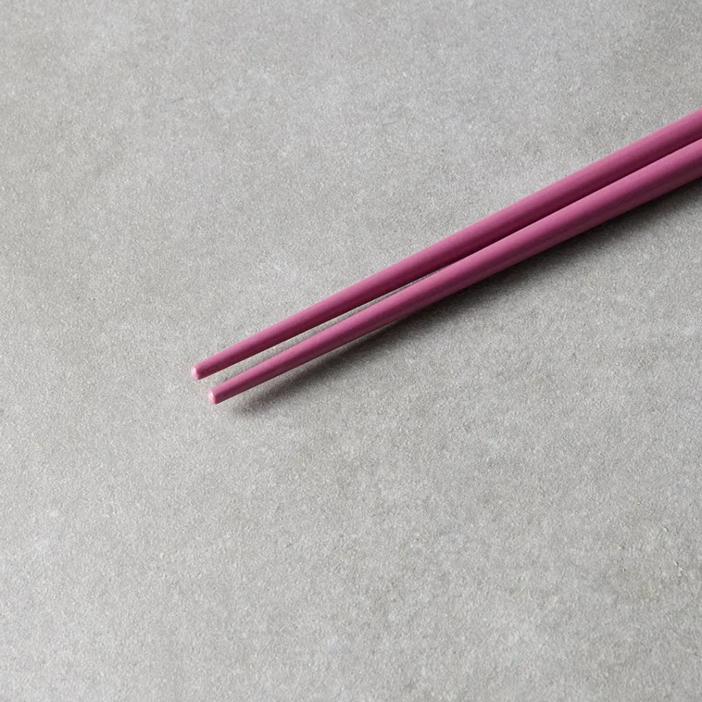 Baguettes 22,5 cm, prune / blanc, bambou, MIJ ✔ 5,49 € ⭕ Kulina