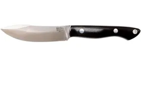 Bark River Mini Kalahari A2, Black Canvas Micarta, brown sheath