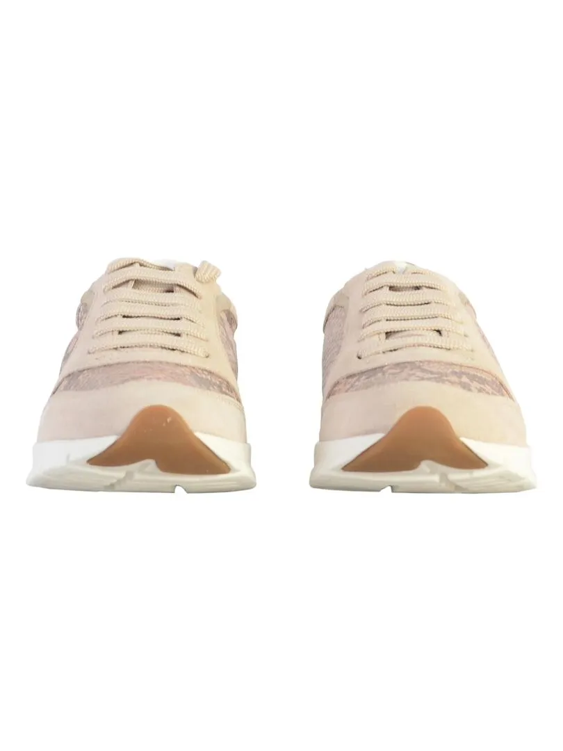 Geox Sukie Rose Leather Sneaker Basket