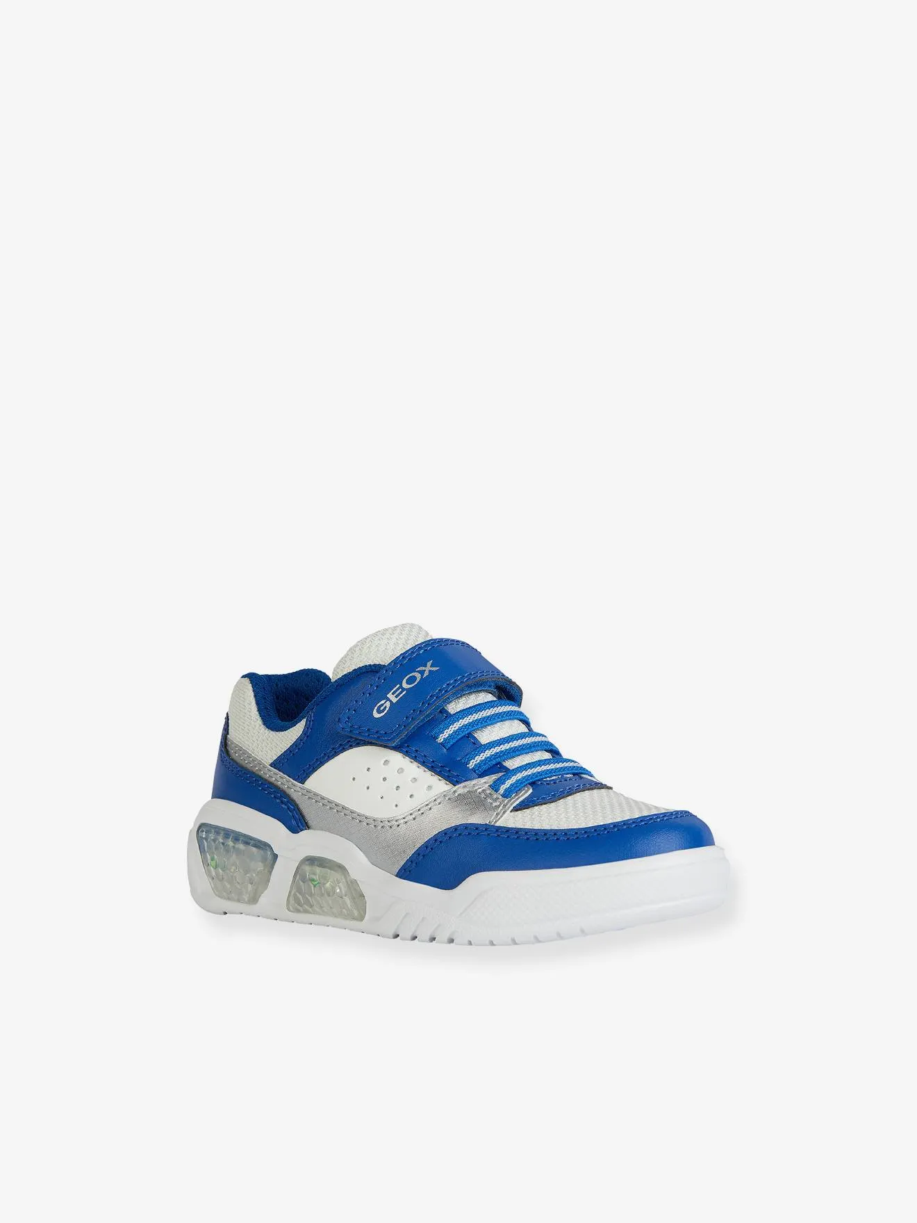 Baskets Geox J45GV J Illuminus Boy GEOX bleu