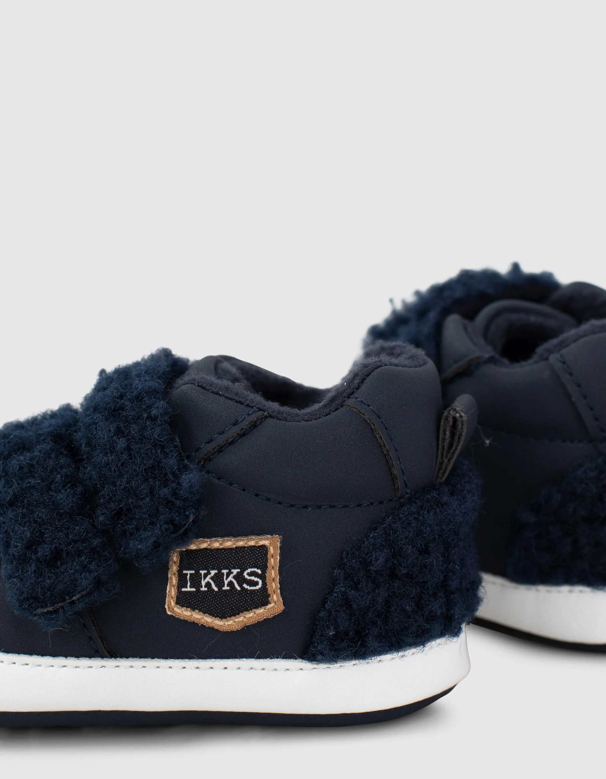 Baskets navy scratchs Sherpa bébé garçon
