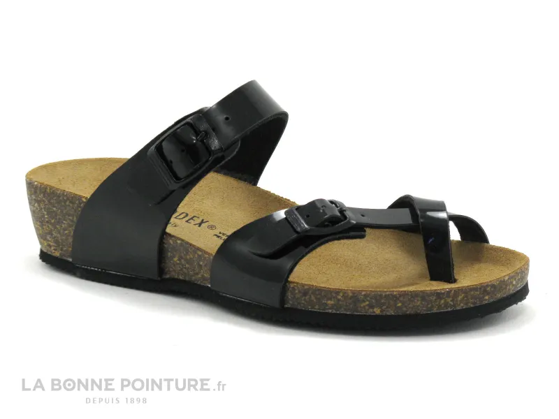 Biomodex Women's Toe-Loop Sandals, Black Patent Biomodex 1295 Toe-Loop Sandals for Sale.