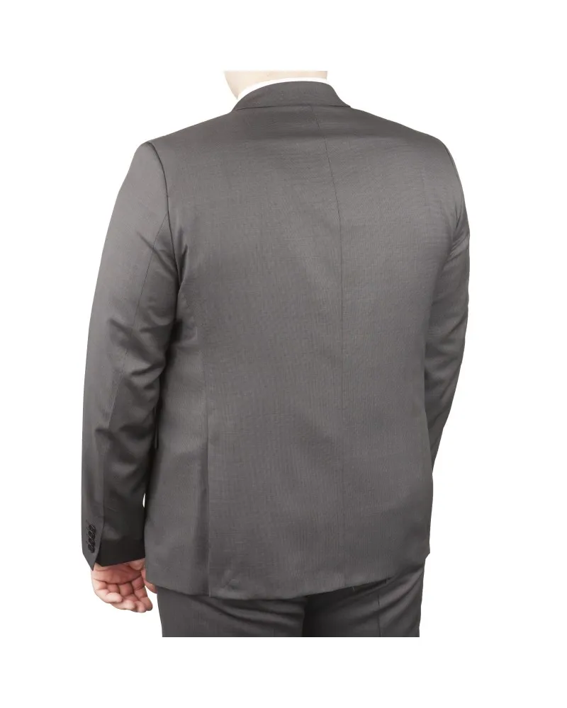 Black Square Anthracite Large Size Suit Jacket - Size Factory