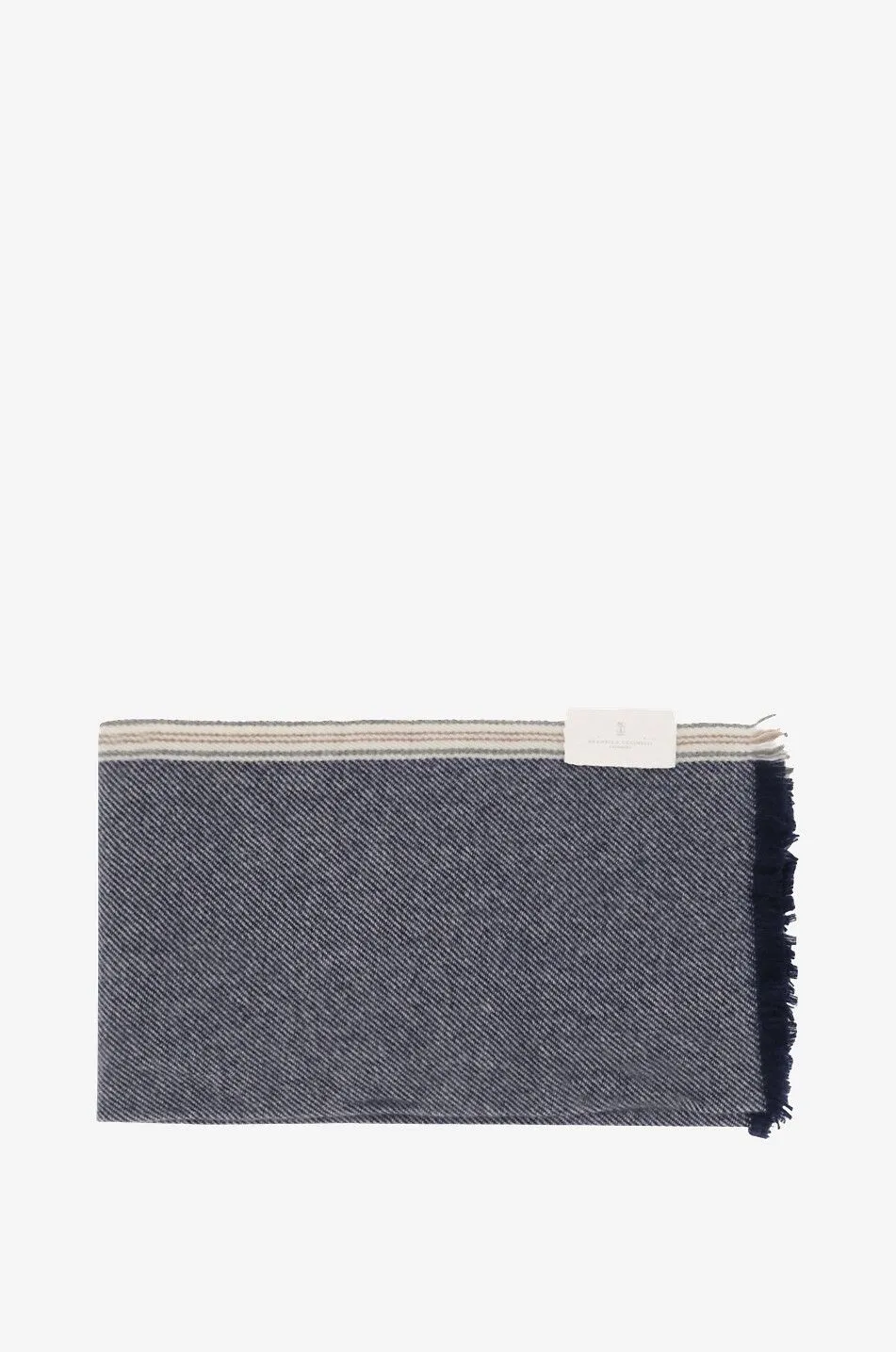 Cashmere Striped Side-Woven Scarf