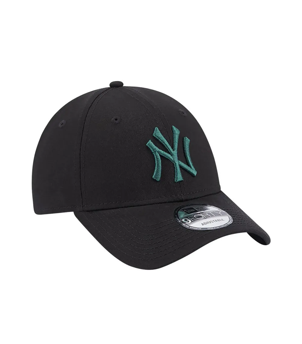 Casquette New Era coton noire avec logo de la marque brodé en bleu
