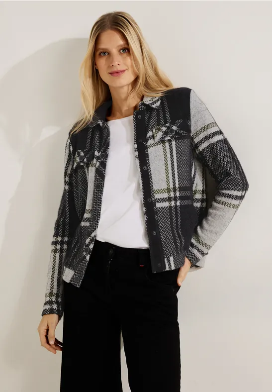CECIL Veste à carreaux jacquard 
