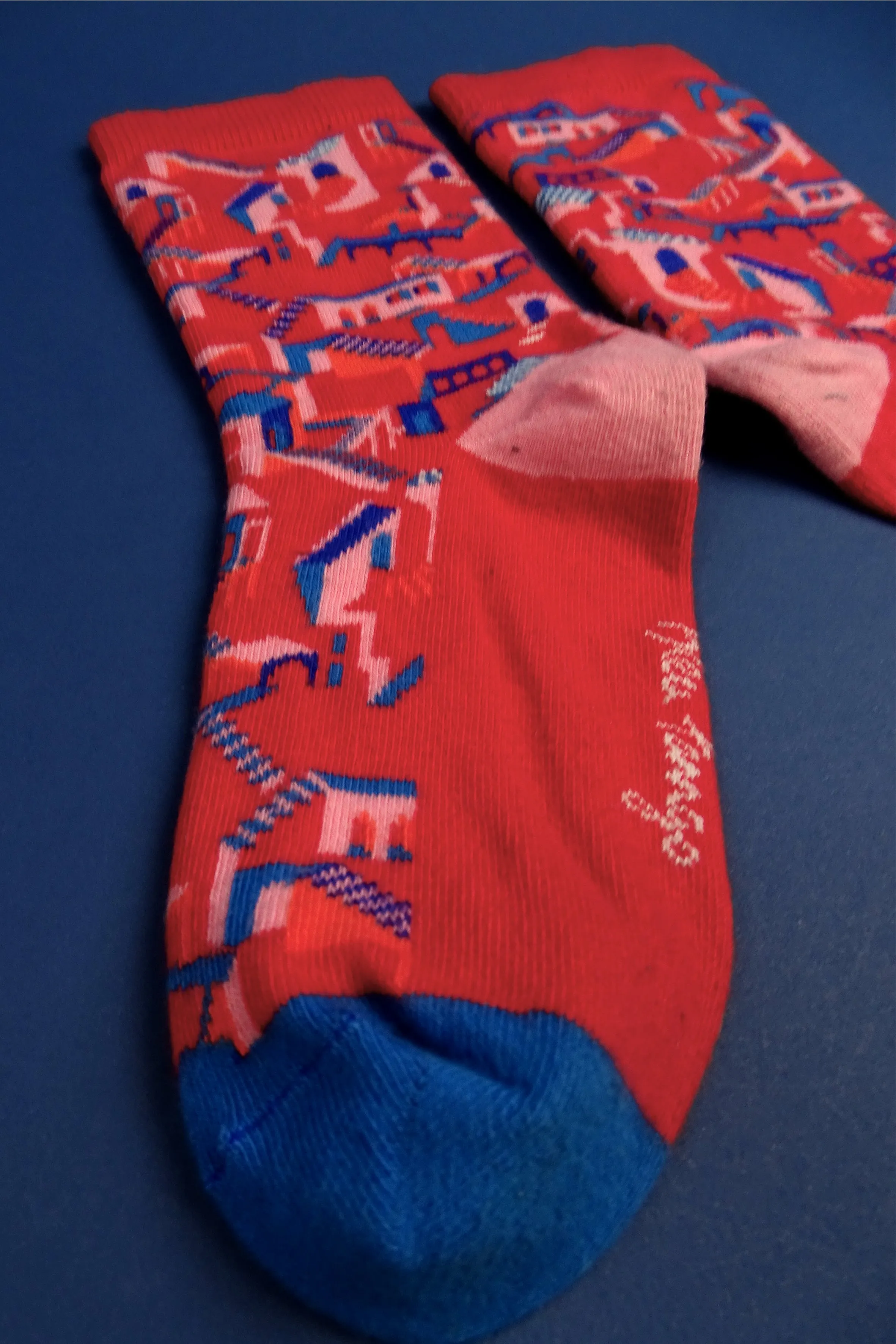 Chaussettes Fantaisie motif coloré Escaliers