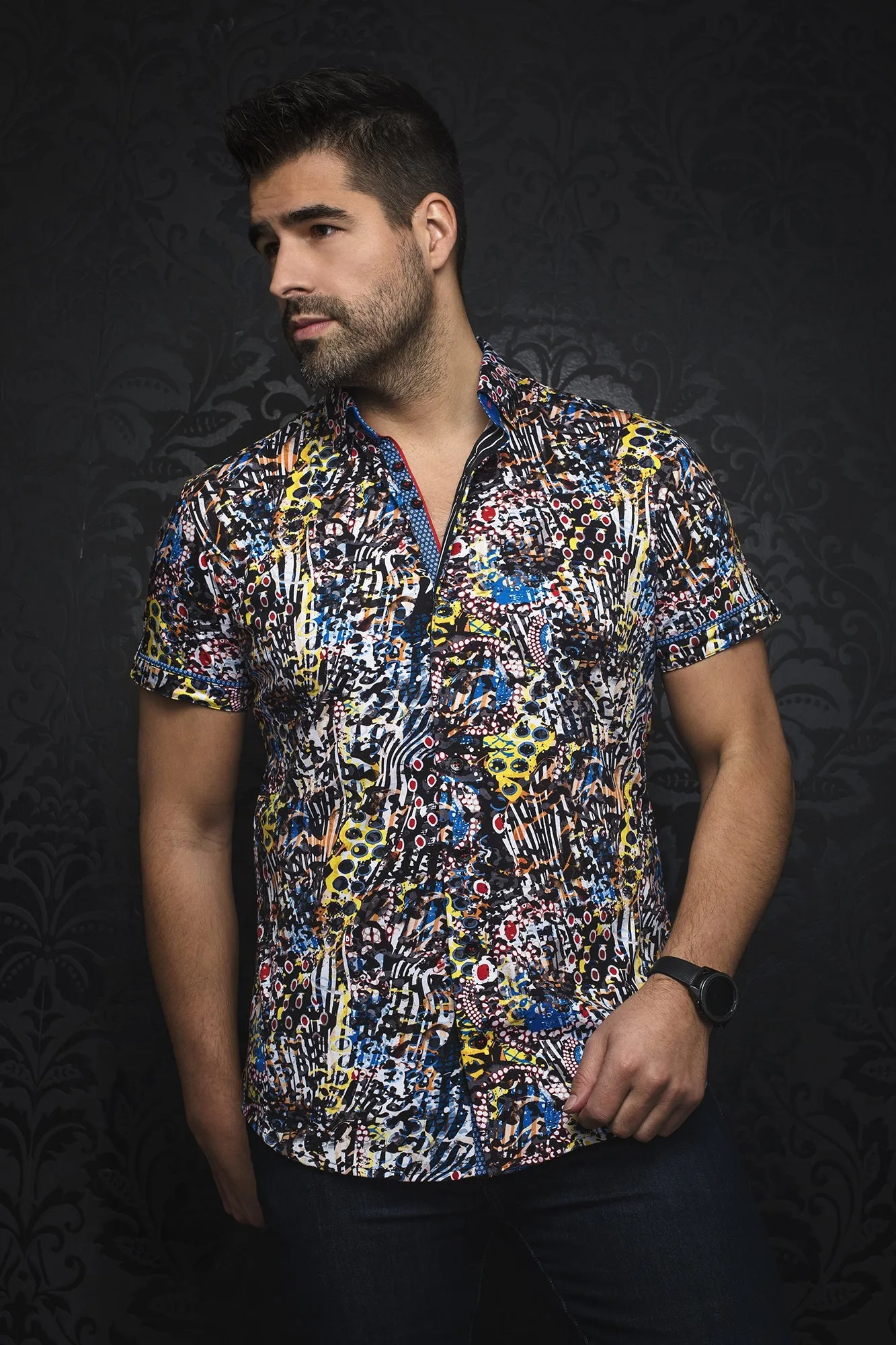 Chemise en Knit Au Noir | FUTUNA (SS) Jaune Multi