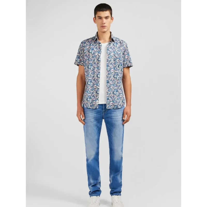 Blue Linen Tropical Shirt for Men by Tommy Hilfiger | wimod