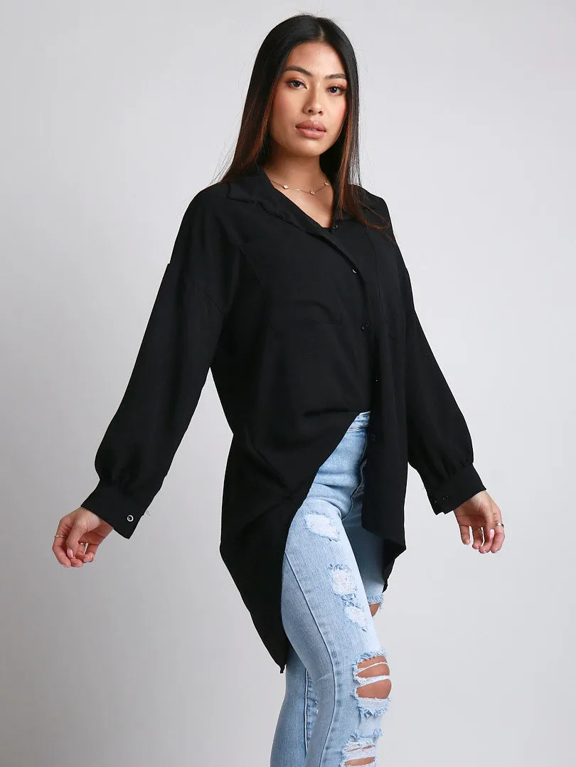 Chemise longue à 2 poches