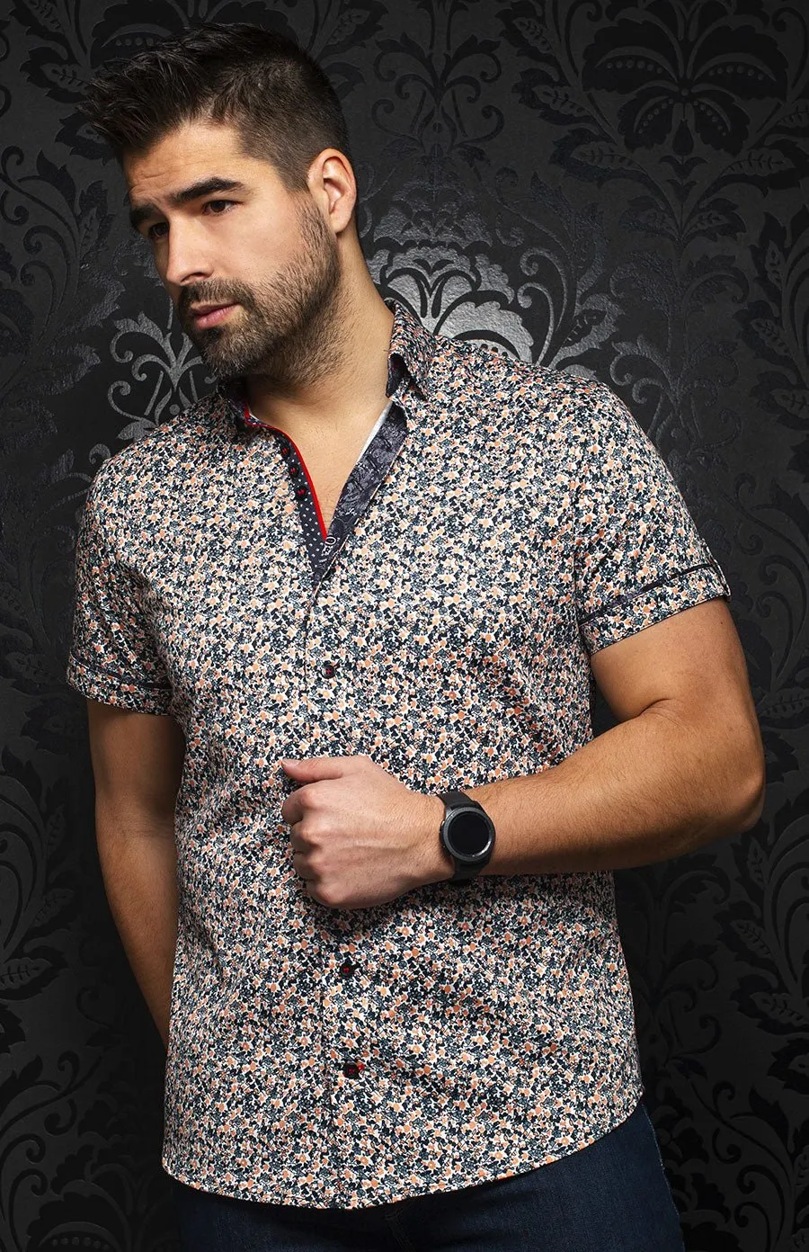 Chemise manches courtes | FOLIAGE, Orange