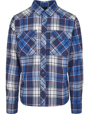 Chemise manches longues homme BYB4002 bleu marine rouge