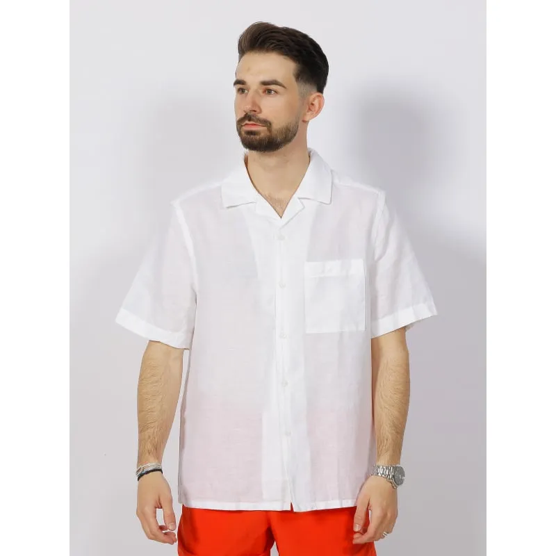 Chemise manches longues homme motif imprimé blanc - Izac | wimod