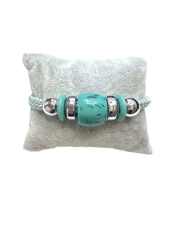 Colorful braided ball fantasy bracelet #ZBR320