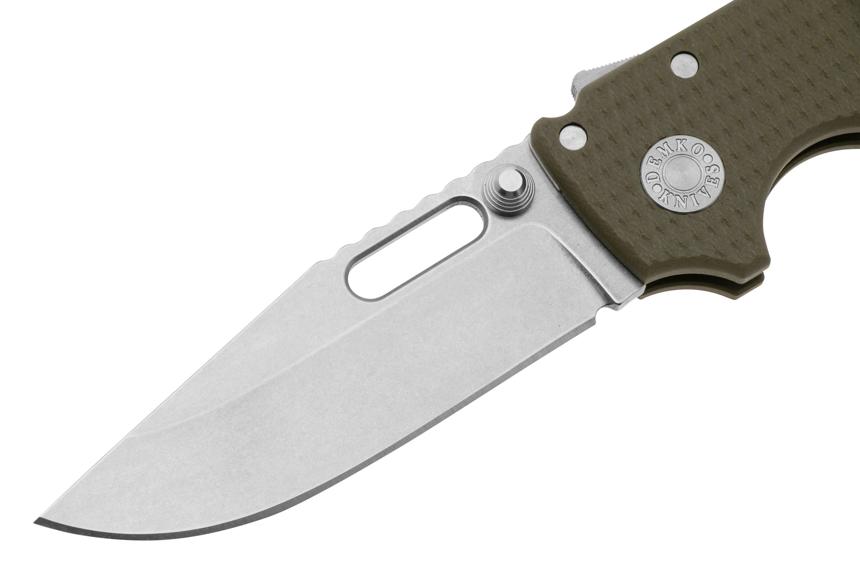 Demko Knives MG AD20S Shark-Lock, CPM 20CV Clip Point MGAD20S-OD-GRN OD-Green G10, couteau de poche