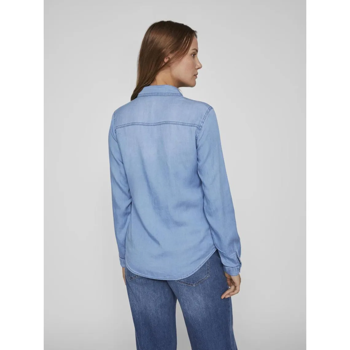 Denim Long Sleeve Light Blue Shirt | 3 Suisses
