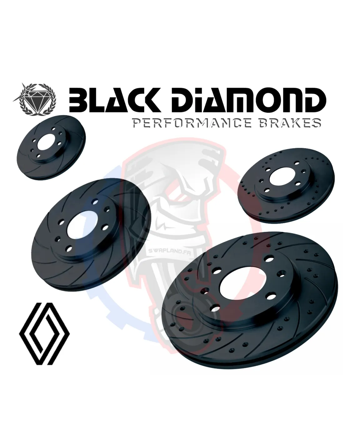 Disques de frein Black diamond pour RENAULT Zoe 