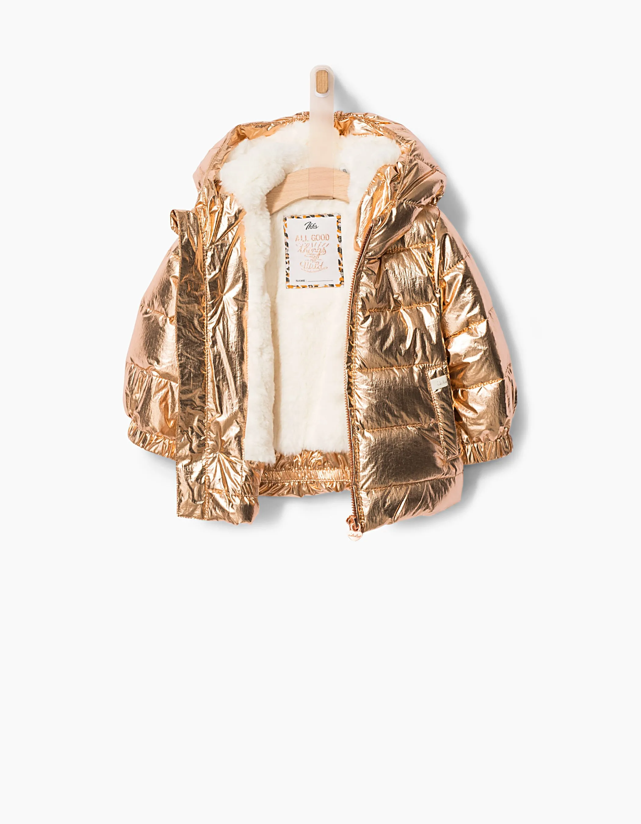 Baby girl copper padded coat