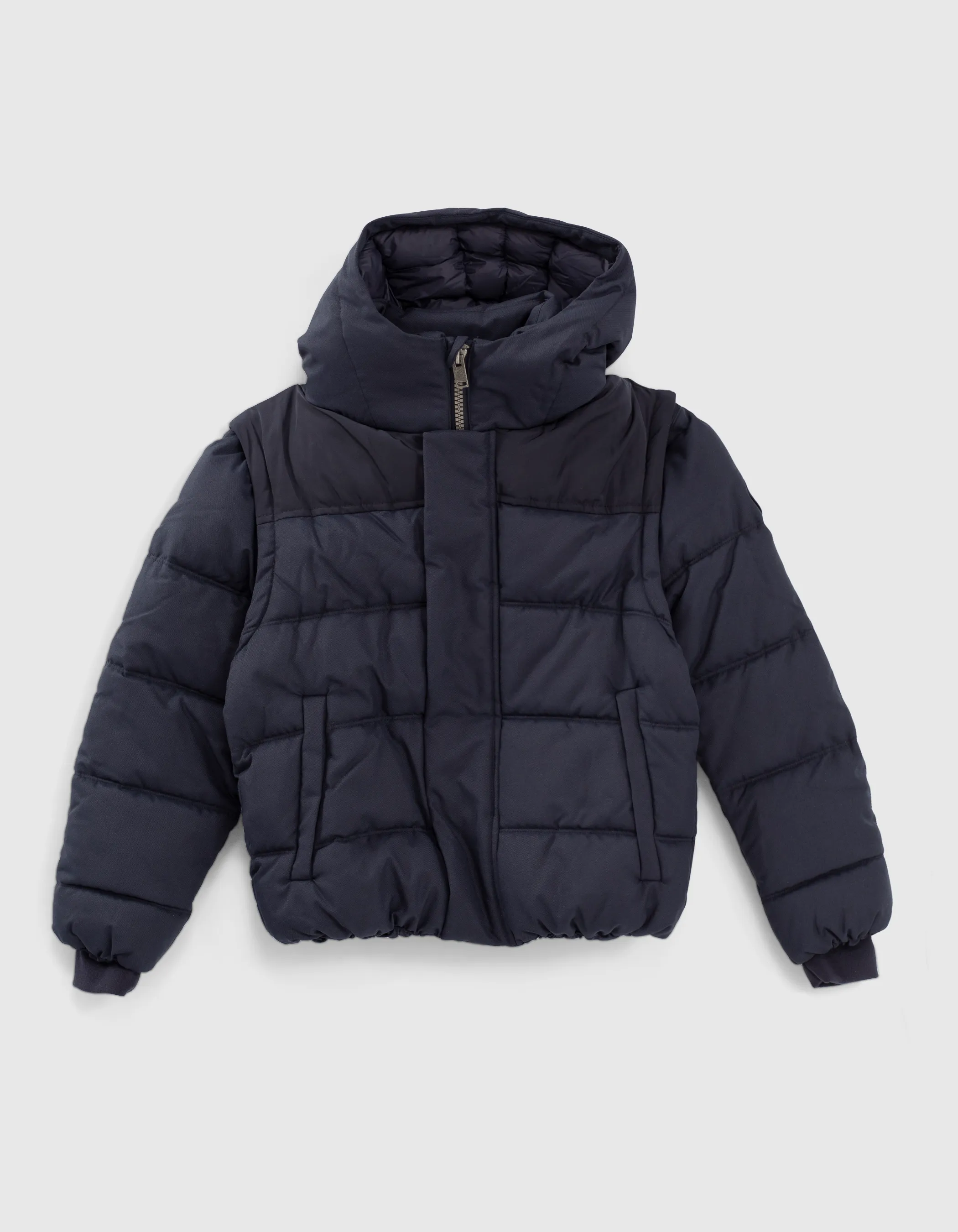 Boys' Navy Quilted Puffer Jacket