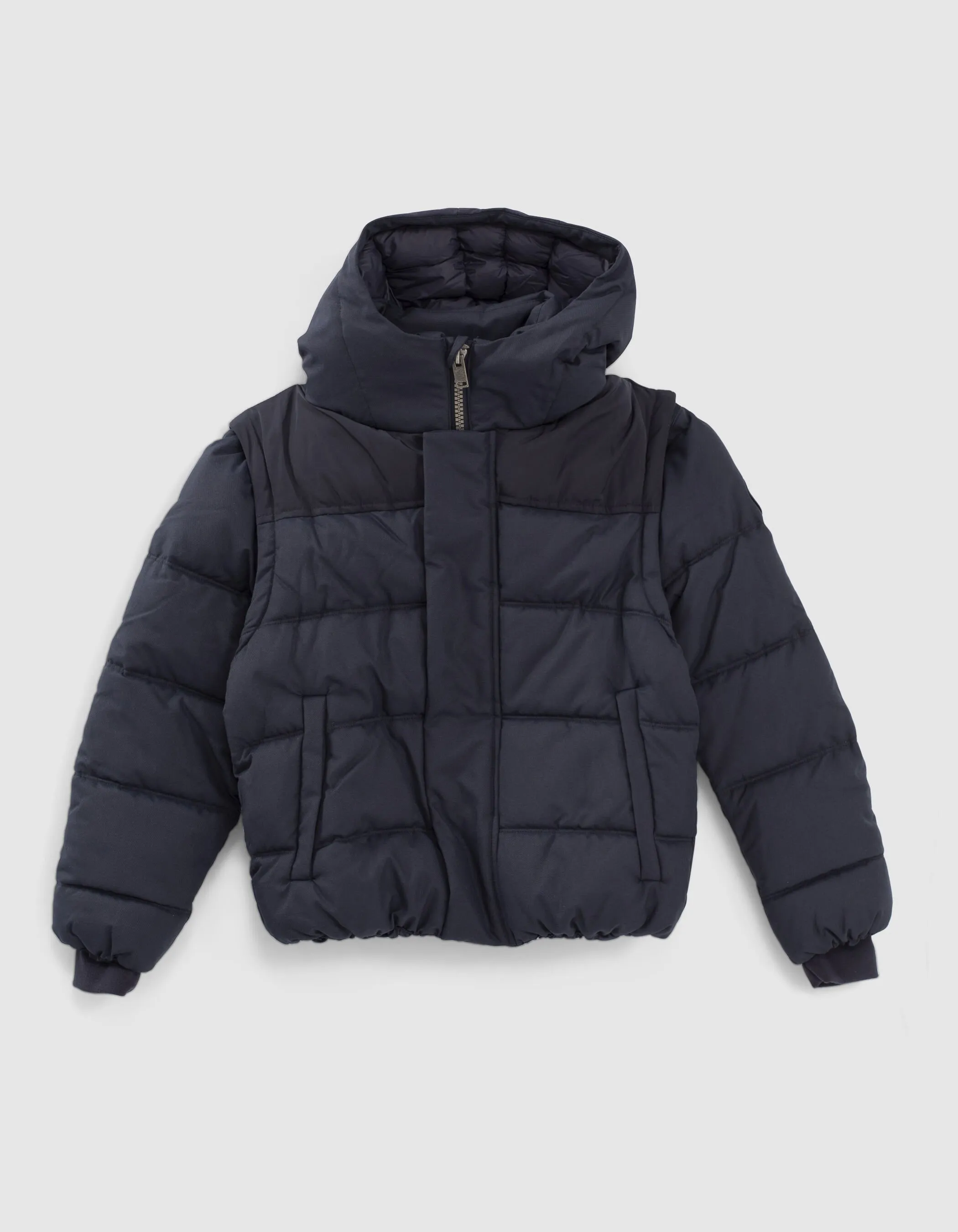 Boys' Navy Quilted Puffer Jacket