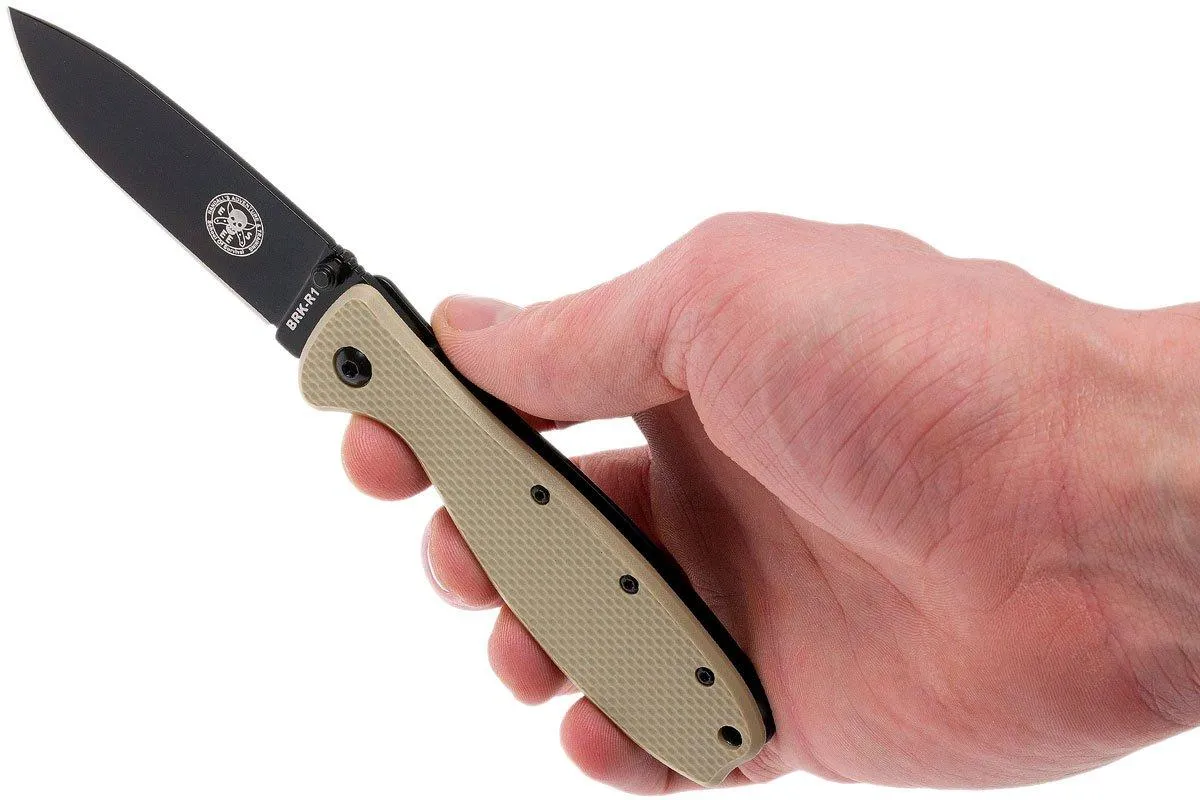 ESEE Knives Zancudo D2 Desert Tan-Black, BRKR2DTB couteau de poche