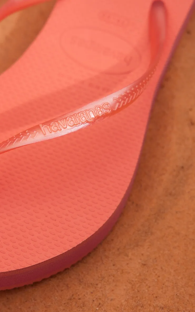 Havaianas Tongs fines roses compensées