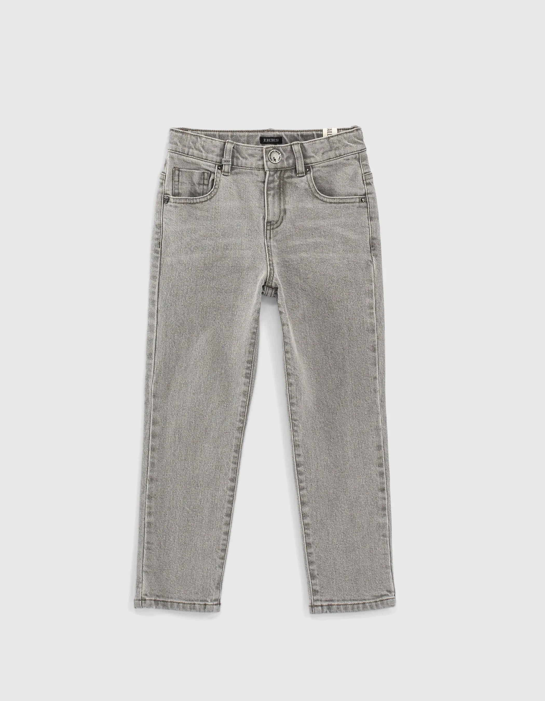 Jean tappered grey bleached garçon