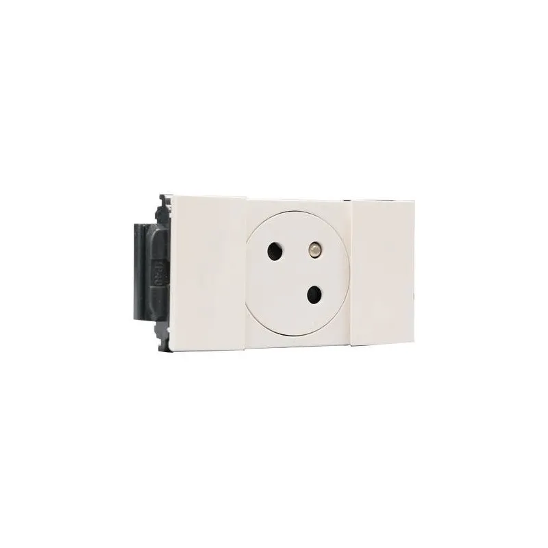 Legrand 077101L - Mosaic Prise Simple Blanc pour Goulotte