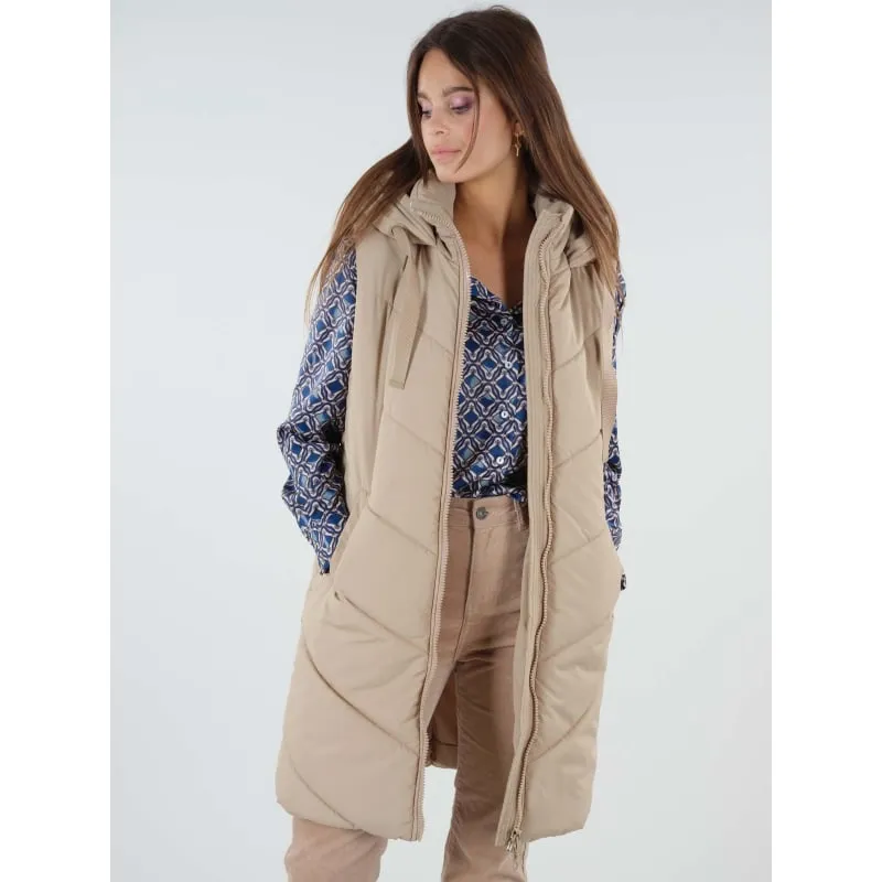Top Choice - Women's White Sleeveless Terry Jacket - Teddy Smith | wimod
