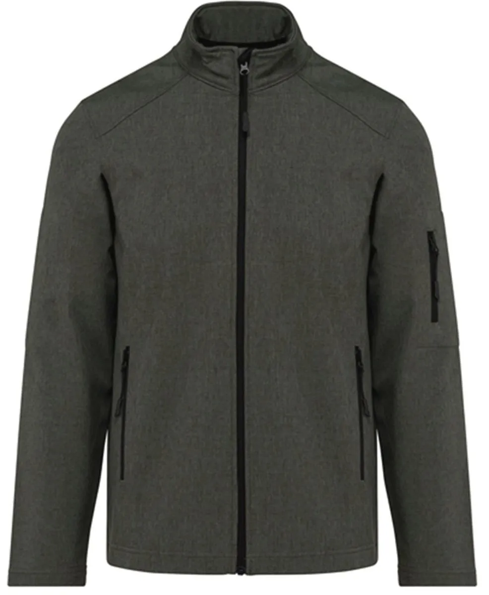 Men's 3-Layer Khaki Green Softshell Jacket;