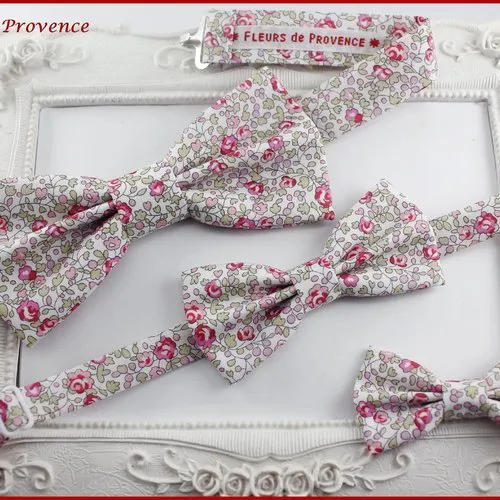Noeud papillon tissu liberty eloise rose - enfant