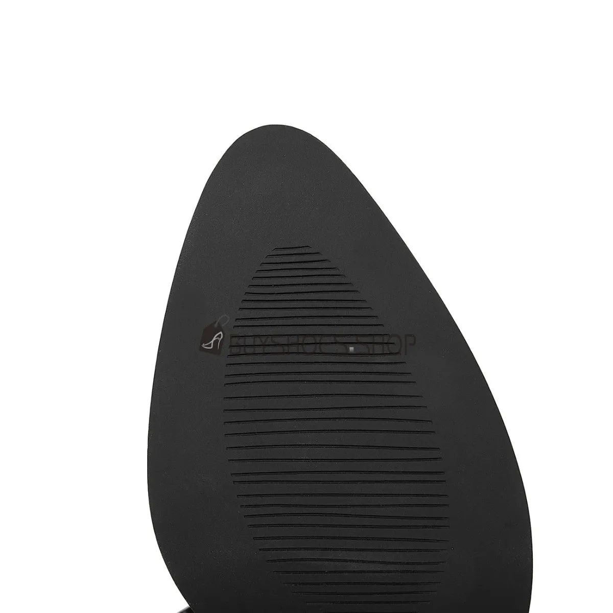 Noir Imprimé Géométrique Bottes Hauteur Genoux Talon Epais Brillante Habillé Bottes Hautes Boots Femme Simili Cuir Ceremonie Mod