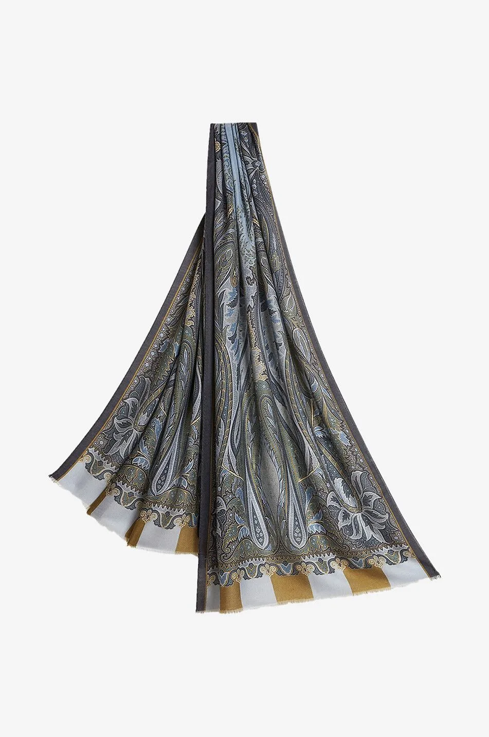 paisley woven blended cashmere scarf