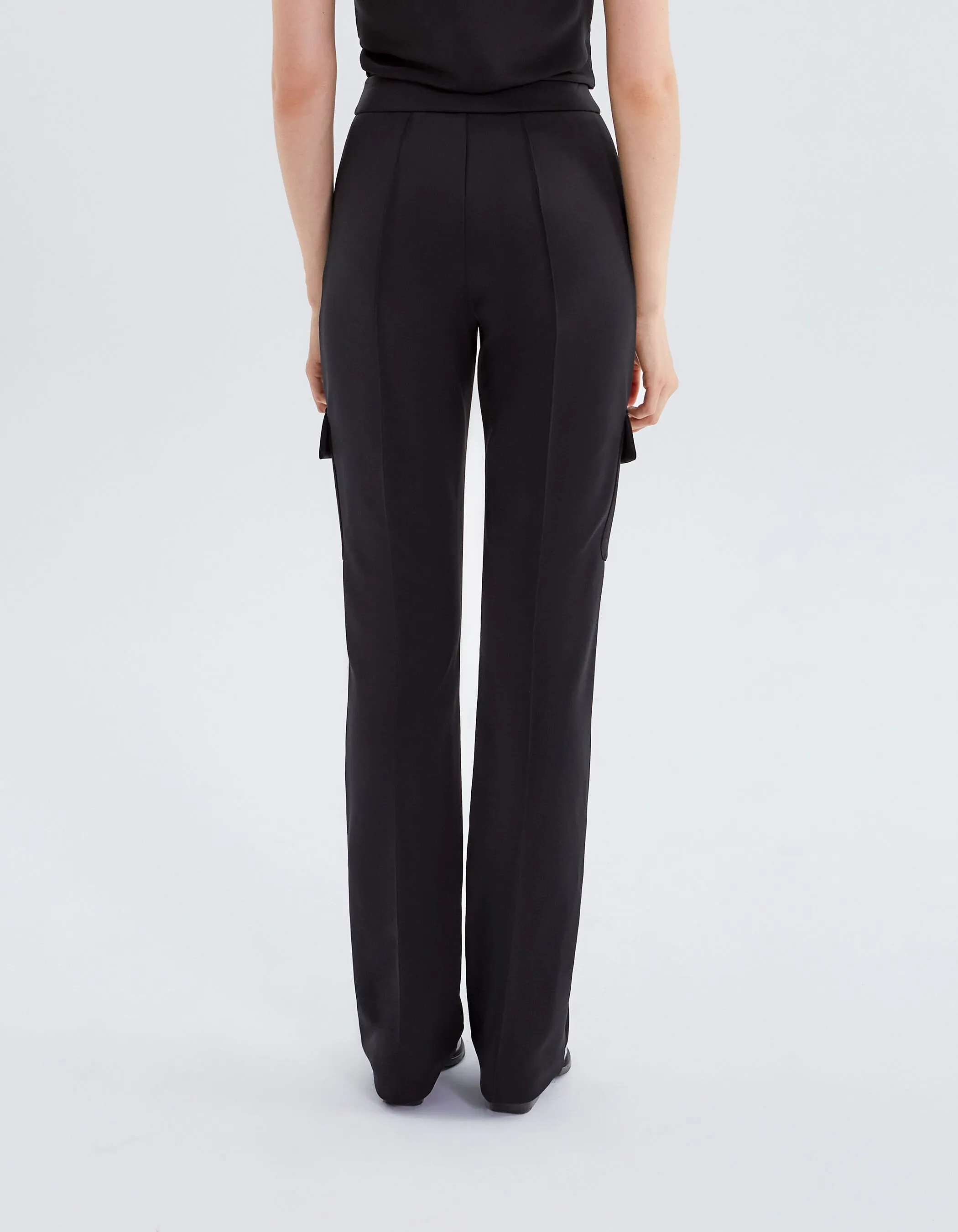 Black flare pants - women's battle spirit.