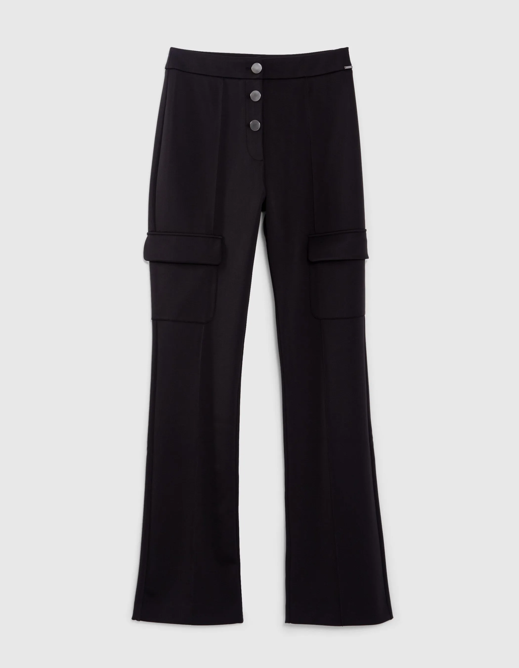 Black flare pants - women's battle spirit.