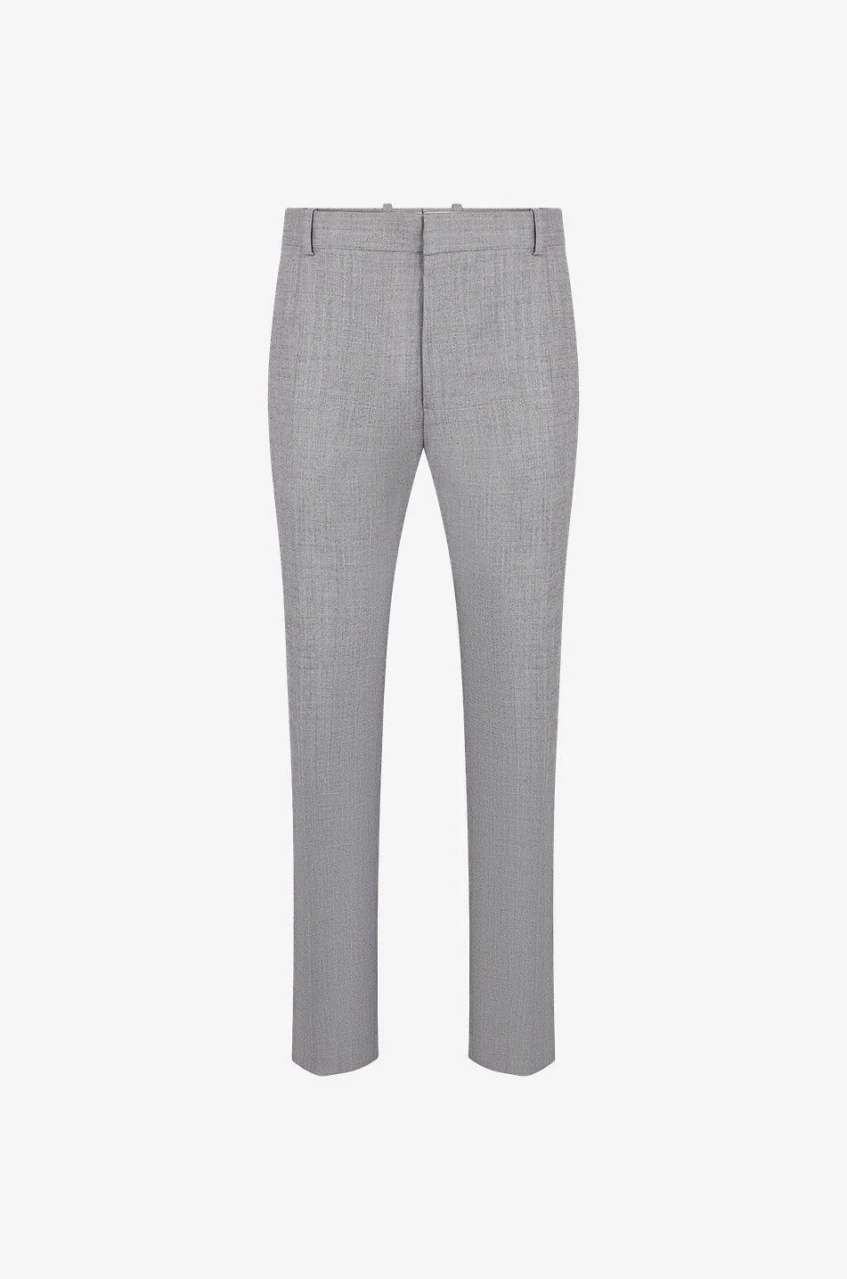 Pantalon slim en laine galuchat Cigarette