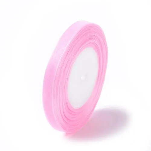 Pink 10 mm Organza Ribbon - 45 meters