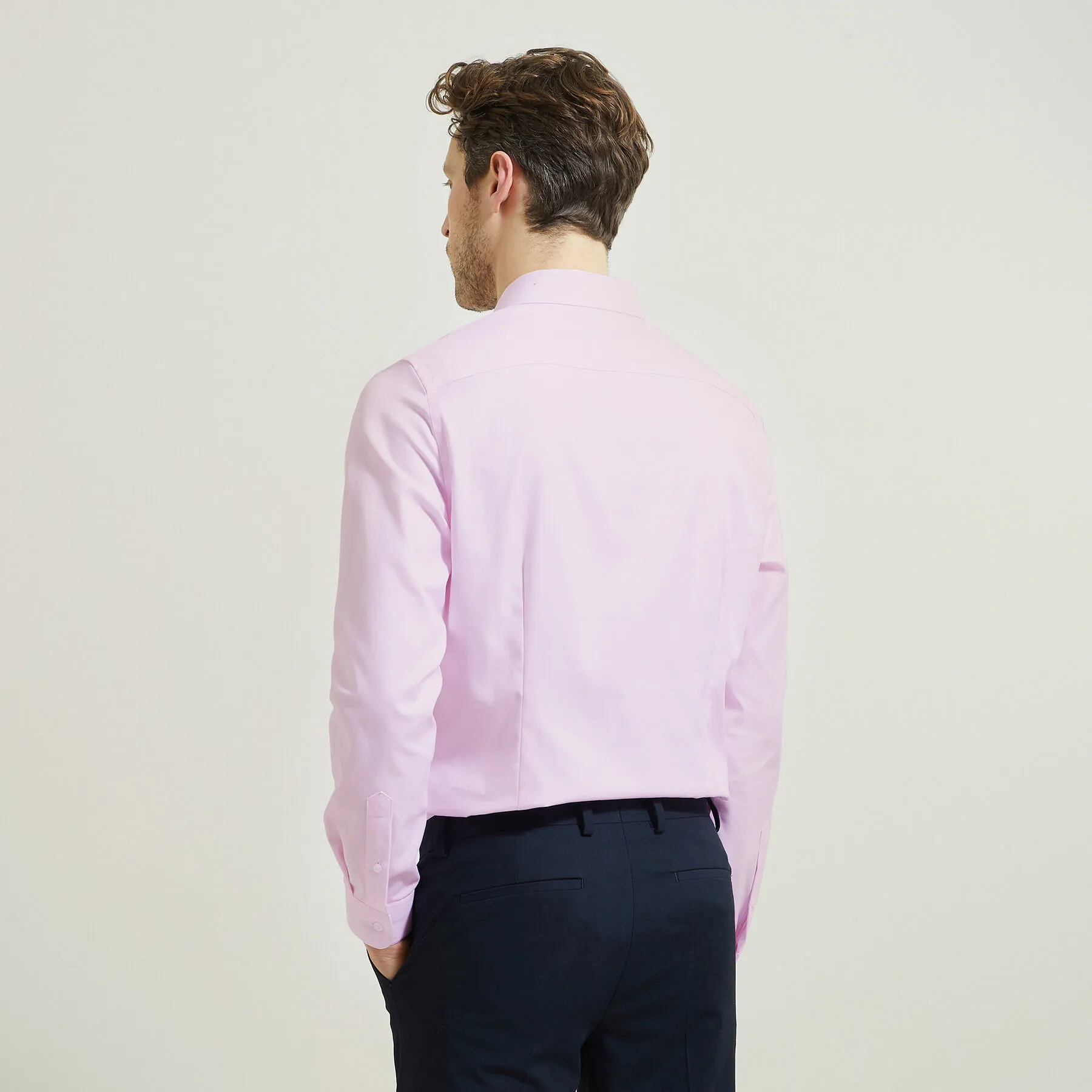 Pink wrinkle-free cotton shirt | Jules