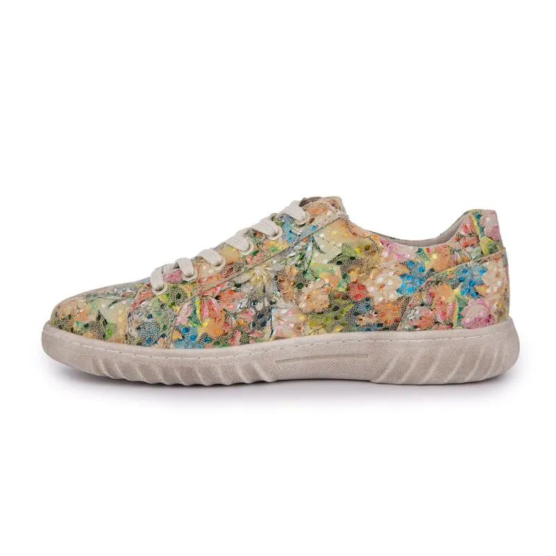 Romika Women's Multicolor Rhinestone Canvas Sneakers with Laces.