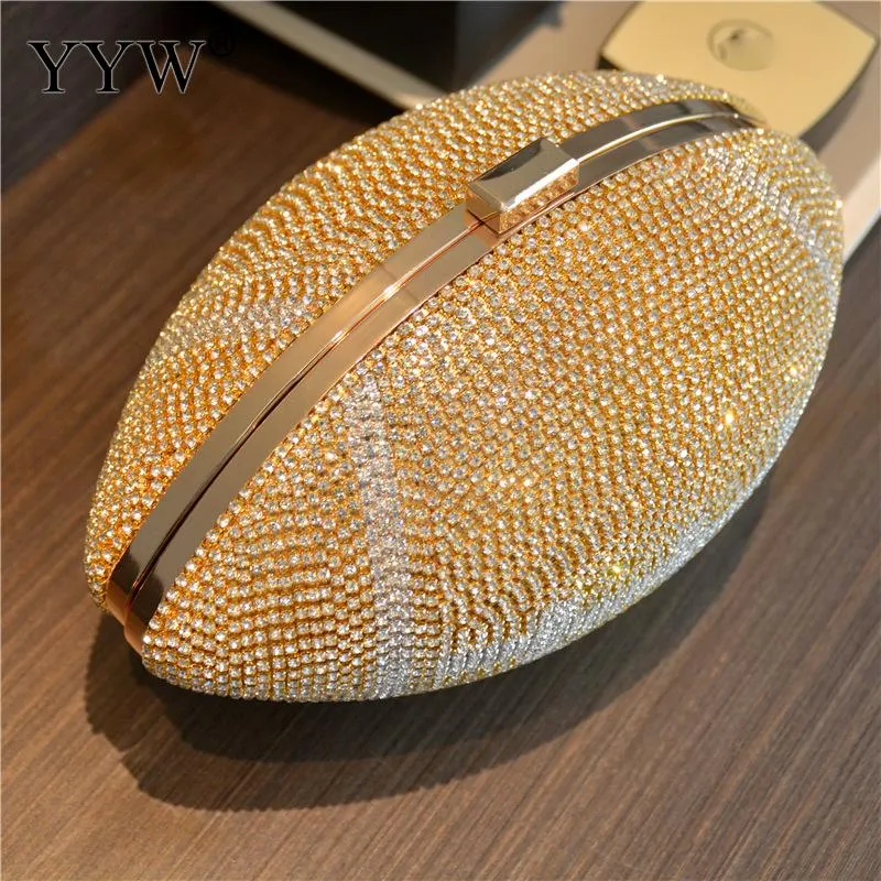 Sac à main Ballon de Football Américain en bandoulière en strass pour femme