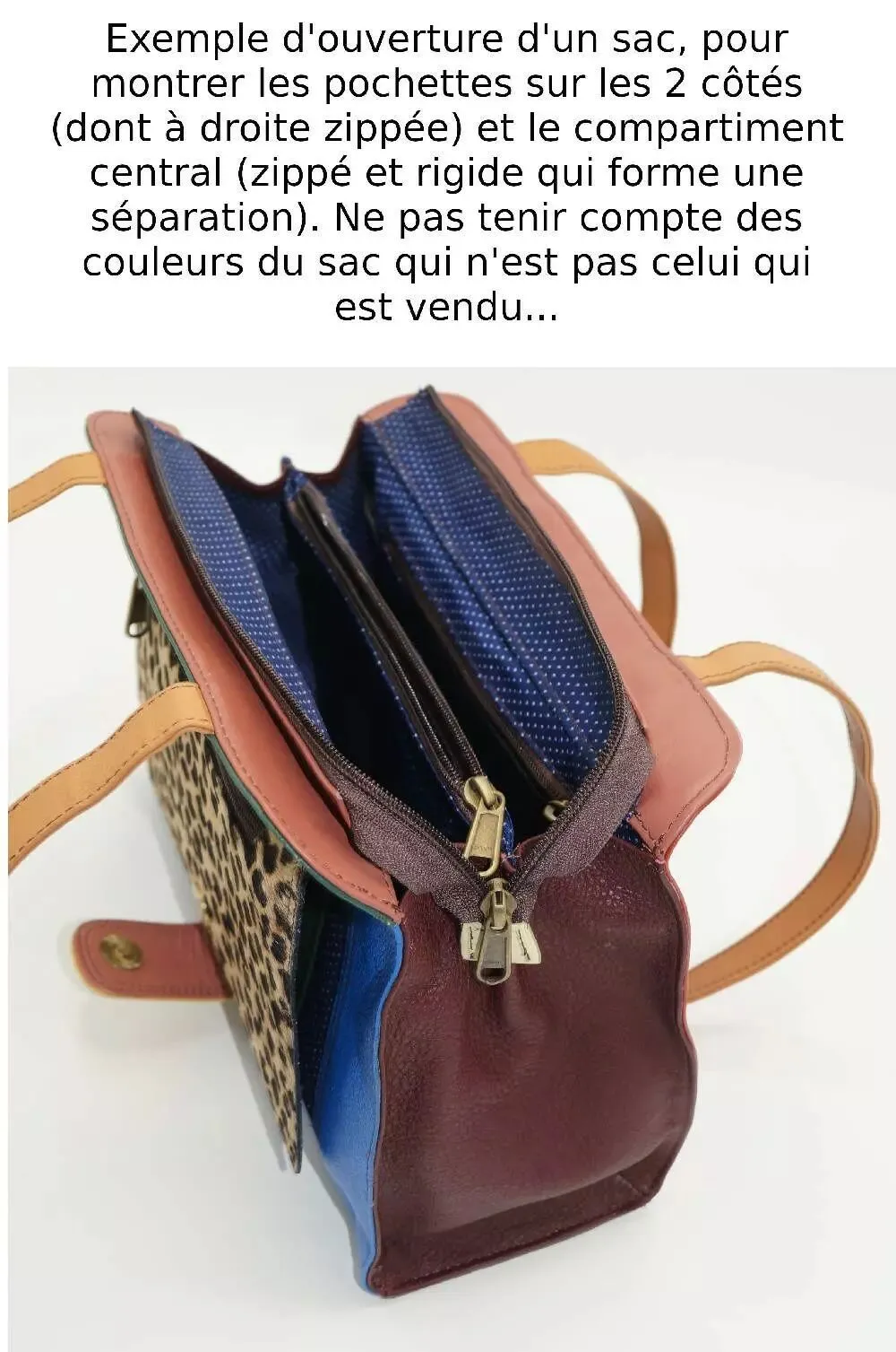 Sac à main bowling rouge et imprimé unique en cuir