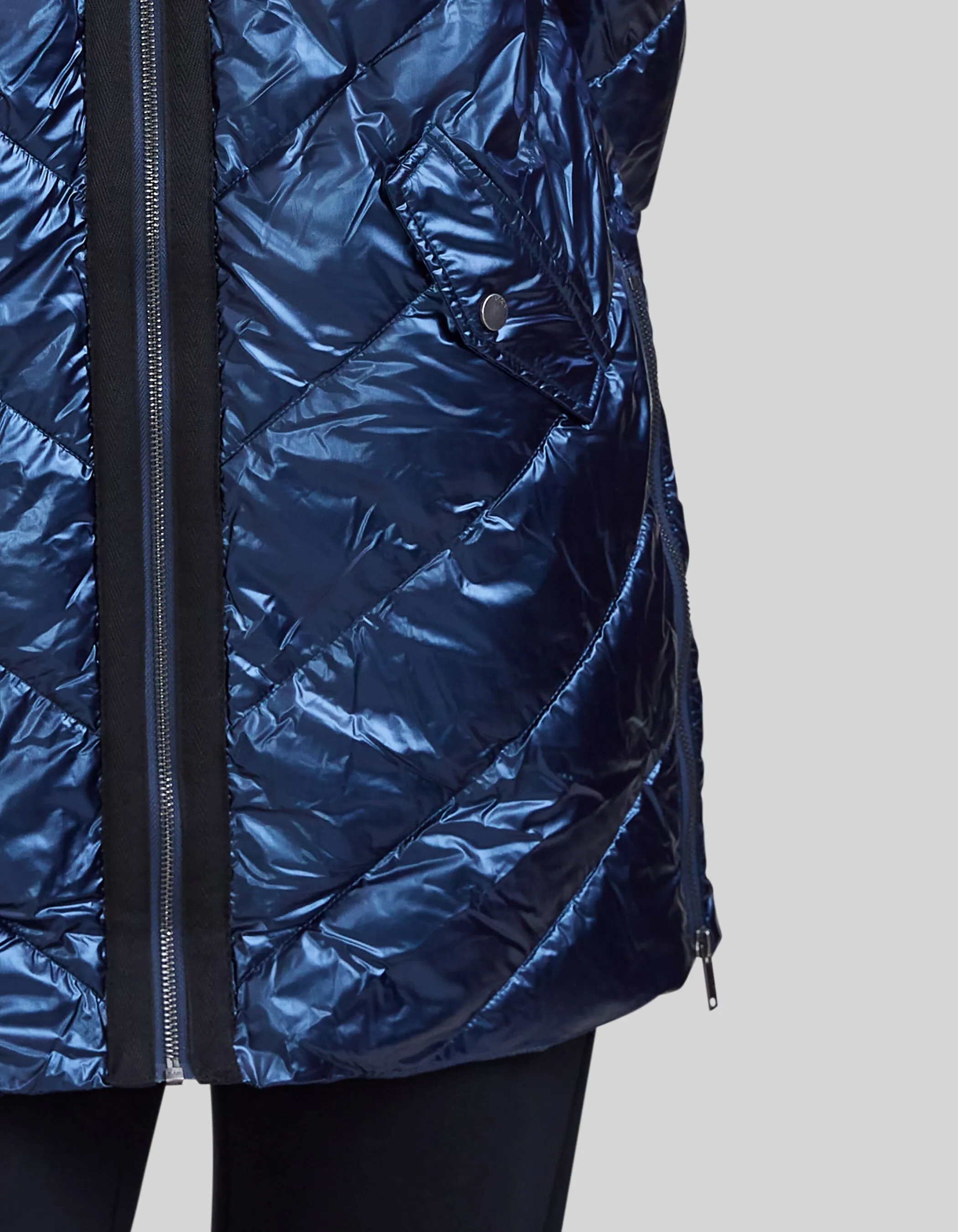 Hooded Mid-Length Nylon Women's Inner Jacket