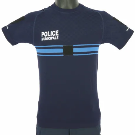 Tee-shirt marine Police Municipale | Thermorégulant