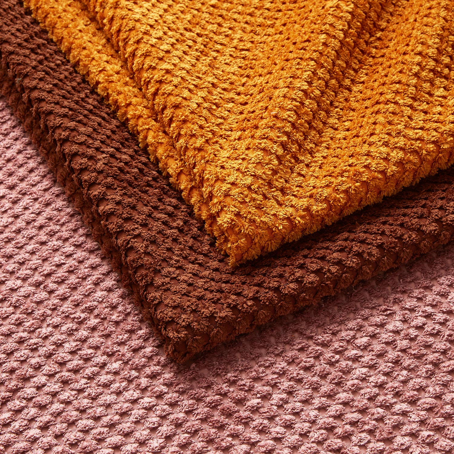 Tissu de revêtement motif texturé doux – bronze