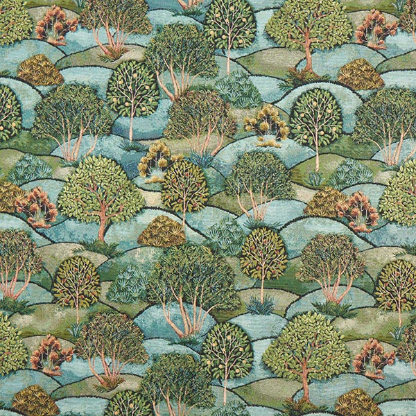 Tissu décoratif Gobelin Peinture de paysage – vert
