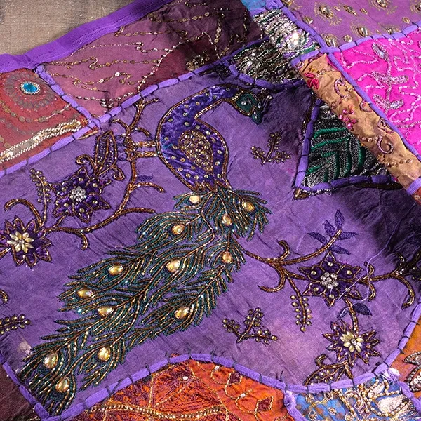 Tissu Mural Indien Patchwork | Déco Maison Indienne | Pankaj eBoutique