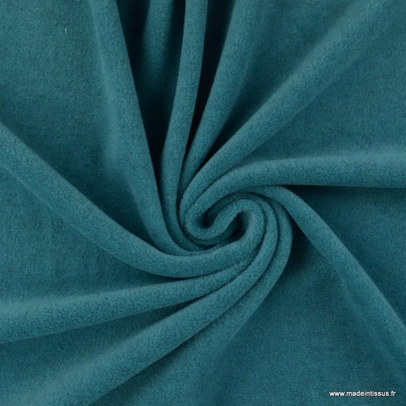 Tissu Polaire Made in France haut de gamme vert canard - oeko tex
