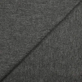 Tissu tailleur en laine mélangée gratté noir et gris